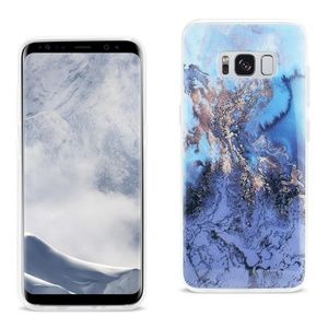 Marble iPhone Cover In Blue Samsung Galaxy S8